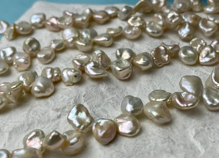 9x9-11 mm AAA Natural White Keshi Freshwater Pearls Top Drilled Keshi Pearl Beads High Luster Genuine Freshwater Keshi Pearl Beads #P2993