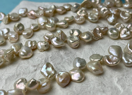 9x9-11 mm AAA Natural White Keshi Freshwater Pearls Top Drilled Keshi Pearl Beads High Luster Genuine Freshwater Keshi Pearl Beads #P2993
