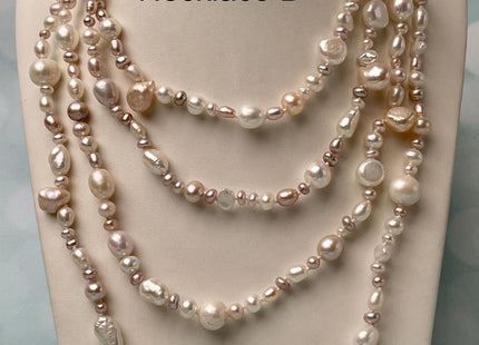 64 Inches 4-8 mm AAA Natural White Potato Freshwater Pearl Necklace Bridal Pearl Necklace Genuine Pearl Long Necklaces #P2979