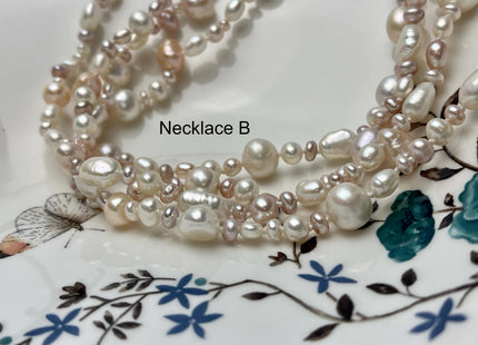 64 Inches 4-8 mm AAA Natural White Potato Freshwater Pearl Necklace Bridal Pearl Necklace Genuine Pearl Long Necklaces #P2979