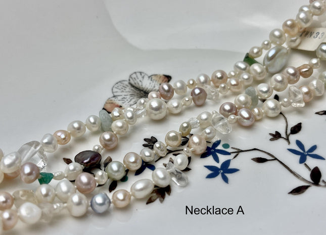 64 Inches 4-8 mm AAA Natural White Potato Freshwater Pearl Necklace Bridal Pearl Necklace Genuine Pearl Long Necklaces #P2979