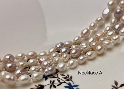 64 Inches 4-8 mm AAA Natural White Potato Freshwater Pearl Necklace Bridal Pearl Necklace Genuine Pearl Long Necklaces #P2980