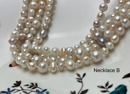 64 Inches 4-8 mm AAA Natural White Potato Freshwater Pearl Necklace Bridal Pearl Necklace Genuine Pearl Long Necklaces #P2980
