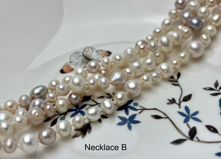 64 Inches 4-8 mm AAA Natural White Potato Freshwater Pearl Necklace Bridal Pearl Necklace Genuine Pearl Long Necklaces #P2980