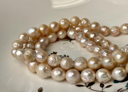 9-10 mm Natural Pink Baroque Freshwater Pearl Beads Baroque Edison Pearls Natural Wrinkled Baroque Freshwater Pearl Beads #P3001
