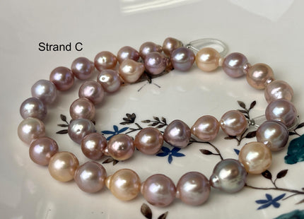 9-11 mm AAA Rare Mixed Natural Mauve Pink Baroque Edison Pearl Genuine High Luster Edison Pearl With Iridescent Color 33-36 Pieces #P2982
