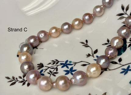 9-11 mm AAA Rare Mixed Natural Mauve Pink Baroque Edison Pearl Genuine High Luster Edison Pearl With Iridescent Color 33-36 Pieces #P2982