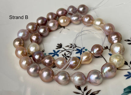 9-11 mm AAA Rare Mixed Natural Mauve Pink Baroque Edison Pearl Genuine High Luster Edison Pearl With Iridescent Color 33-36 Pieces #P2982