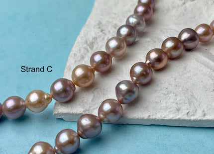 9-11 mm AAA Rare Mixed Natural Mauve Pink Baroque Edison Pearl Genuine High Luster Edison Pearl With Iridescent Color 33-36 Pieces #P2982