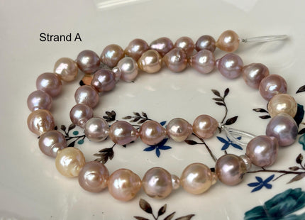 9-11 mm AAA Rare Mixed Natural Mauve Pink Baroque Edison Pearl Genuine High Luster Edison Pearl With Iridescent Color 33-36 Pieces #P2982
