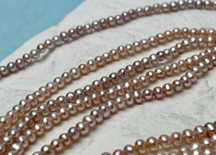3 mm AAA Natural Pink Off Round Freshwater Seed Pearls Genuine Very Rare High Luster Tiny Round Pearl #P3166