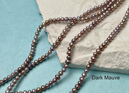 2.5-3 mm AAA Natural Mauve Pink Off Round Freshwater Seed Pearls Genuine Very Rare High Luster Tiny Round Pearl #P3167