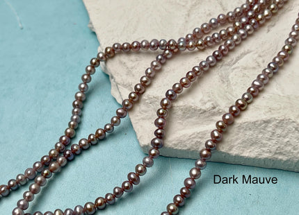 2.5-3 mm AAA Natural Mauve Pink Off Round Freshwater Seed Pearls Genuine Very Rare High Luster Tiny Round Pearl #P3167