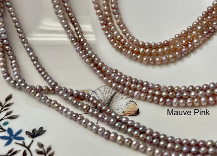 2.5-3 mm AAA Natural Mauve Pink Off Round Freshwater Seed Pearls Genuine Very Rare High Luster Tiny Round Pearl #P3167