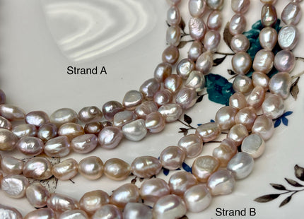 8x9-11 mm AAA Natural Mauve Pink Color Rice Nugget Freshwater Pearl Beads Genuine High Luster And Smooth Freshwater Pearls #P3009