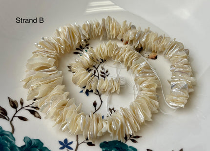 11-27 mm AA Very Rare Natural White Keshi Freshwater Pearl Beads Center Drilled Cornflake Shape Large Keshi Chips Pearls #P3011