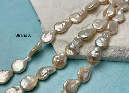11-12 mm Pale Pink Color Coin Freshwater Pearl Beads Genuine High Luster Tear Drop Shape Freshwater Coin Pearls #P3176