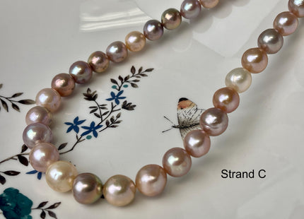 10-13 mm AAA Natural Multi White Pink Freshwater Baroque/Edison Pearl Beads Off Round Shape Genuine Edison Freshwater Pearl #P3049