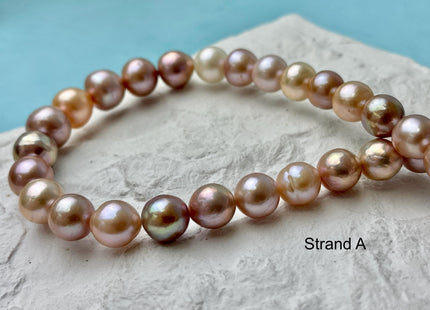 10-13 mm AAA Natural Multi White Pink Freshwater Baroque/Edison Pearl Beads Off Round Shape Genuine Edison Freshwater Pearl #P3049