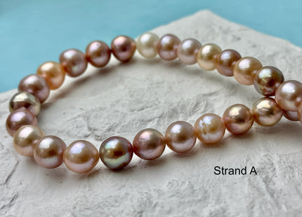 10-13 mm AAA Natural Multi White Pink Freshwater Baroque/Edison Pearl Beads Off Round Shape Genuine Edison Freshwater Pearl #P3049