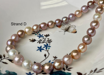 10-13 mm AAA Natural Multi White Pink Freshwater Baroque/Edison Pearl Beads Off Round Shape Genuine Edison Freshwater Pearl #P3049