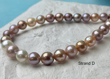 10-13 mm AAA Natural Multi White Pink Freshwater Baroque/Edison Pearl Beads Off Round Shape Genuine Edison Freshwater Pearl #P3049