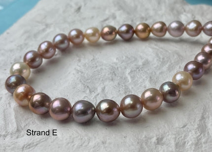 10-13 mm AAA Natural Multi White Pink Freshwater Baroque/Edison Pearl Beads Off Round Shape Genuine Edison Freshwater Pearl #P3049