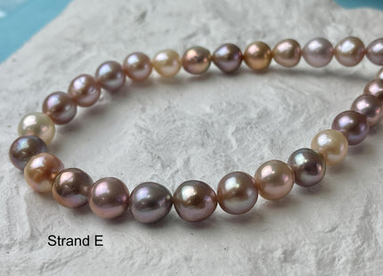 10-13 mm AAA Natural Multi White Pink Freshwater Baroque/Edison Pearl Beads Off Round Shape Genuine Edison Freshwater Pearl #P3049