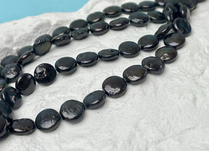 10-11 mm AA Black Peacock Color Coin Freshwater Pearl Beads Genuine High Luster Cultured Freshwater Coin Pearls 36 Beads #P3024