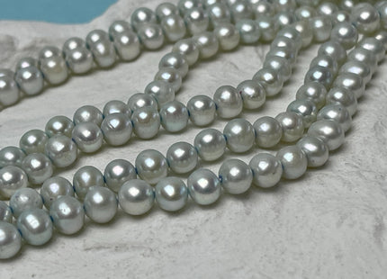 6 mm AAA Light Baby Blue Green Off Round Freshwater Pearls Genuine Very Rare High Luster Baby Blue Freshwater Pearl Beads #P3028