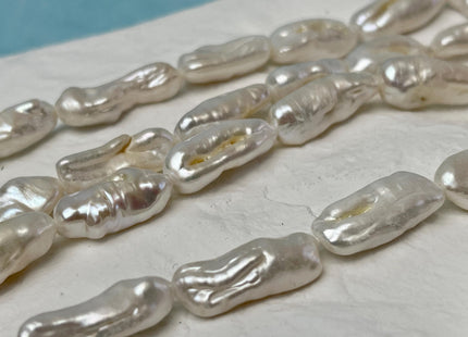 8-10x18-25 mm Natural White Biwa Stick Freshwater Pearls Genuine Natural Freshwater Pearl Beads B Grade #P3053