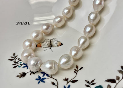 12-15x14-20 mm AA Natural White Tear Drop Shape Freshwater Pearl Beads Genuine High Quality Long Rice Oval Freshwater Pearl Beads #P3181