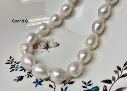 12-16x13-20 mm AA Natural White Tear Drop Shape Freshwater Pearl Beads Genuine High Quality Long Rice Oval Freshwater Pearl Beads #P3181