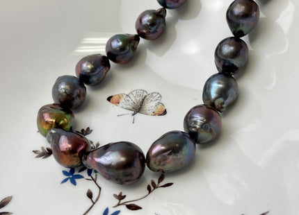 14-18x16-26 mm Rainbow Peacock Baroque Freshwater Pearl Beads Genuine High Luster Quality Baroque Freshwater Pearl Beads #P3188