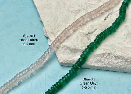 5-9 mm Smooth Heishi Tyre Opal Jasper Quartz Amazonite Aquamarine Onyx Gemstone Beads Genuine Natural Mixed Gemstones 8 Inches Strand #4723