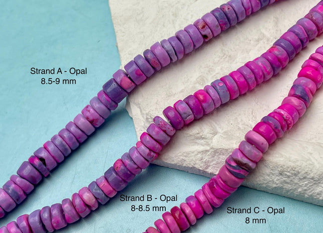 5-9 mm Smooth Heishi Tyre Opal Jasper Quartz Amazonite Aquamarine Onyx Gemstone Beads Genuine Natural Mixed Gemstones 8 Inches Strand #4723