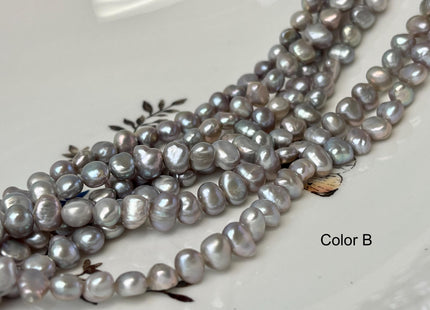 5-6 mm AA Freshwater Pearl Nugget Freshwater Pearl Beads Genuine Pinkish Gray Color High Luster Potato Nugget Pearls 69 Beads #P1907