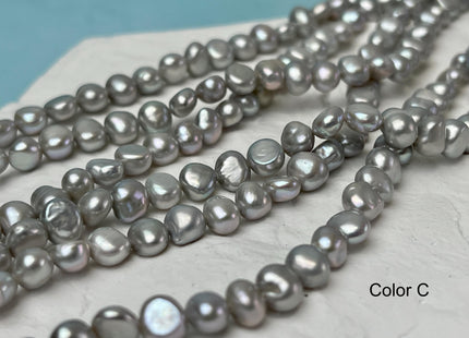 5-6 mm AA Freshwater Pearl Nugget Freshwater Pearl Beads Genuine Pinkish Gray Color High Luster Potato Nugget Pearls 69 Beads #P1907