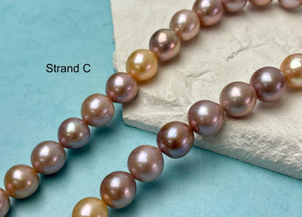 12-14mm AAAA Very Rare Natural Mauve Pink Freshwater Round Edison Pearl Bead High Luster Genuine Purple Edison Pearl 29-30 Beads #P3206