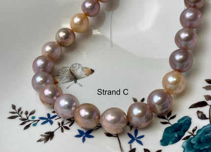 12-14mm AAAA Very Rare Natural Mauve Pink Freshwater Round Edison Pearl Bead High Luster Genuine Purple Edison Pearl 29-30 Beads #P3206
