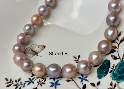 12-14mm AAAA Very Rare Natural Mauve Pink Freshwater Round Edison Pearl Bead High Luster Genuine Purple Edison Pearl 29-30 Beads #P3206