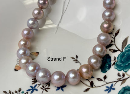 12-14mm AAAA Very Rare Natural Mauve Pink Freshwater Round Edison Pearl Bead High Luster Genuine Purple Edison Pearl 29-30 Beads #P3206