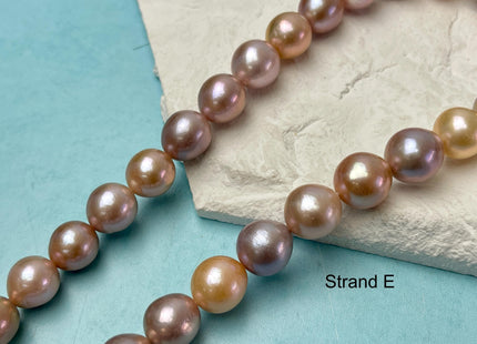 12-14mm AAAA Very Rare Natural Mauve Pink Freshwater Round Edison Pearl Bead High Luster Genuine Purple Edison Pearl 29-30 Beads #P3206