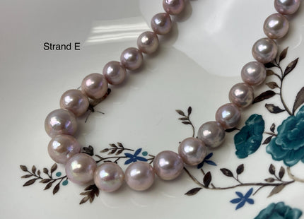 10-14 mm AAAA Very Rare Natural Mauve Pink Freshwater Round Edison Pearl Bead High Luster Genuine Purple Edison Pearl 35 Beads #P3193