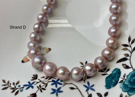 10-14 mm AAAA Very Rare Natural Mauve Pink Freshwater Round Edison Pearl Bead High Luster Genuine Purple Edison Pearl 35 Beads #P3193