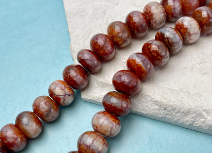 12x16 mm 0r 13x18 mm AAA DZI Tibetan Agate Large Hole Faceted Drum Brown Color Agate Hole Size 1.8 mm Quality Agate 14 Inches Strand #2626