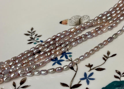 3x5 mm AAA Natural Mauve Pink Rice Tiny Seed Freshwater Pearl High Luster Seed Freshwater Pearl Genuine Top Quality Pearls #P3076