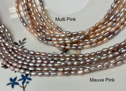 3x5 mm AAA Natural Mauve Pink Rice Tiny Seed Freshwater Pearl High Luster Seed Freshwater Pearl Genuine Top Quality Pearls #P3076
