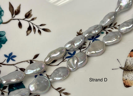 10-12 mm AA Gray Color Coin Freshwater Pearl Beads Genuine High Luster Tear Drop Shape Freshwater Coin Pearls #P3038