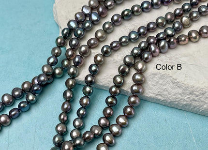 4.5-5mm AAAA Blue Peacock Round Nugget Freshwater Pearls Genuine Very Rare Super High Luster Peacock Round Nugget Pearls #P3212